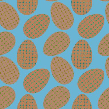 Easter eggs seamless spring pattern for kids clothes print and accessories and notebooks and wrapping paper and fabrics and kitchen. High quality illustration