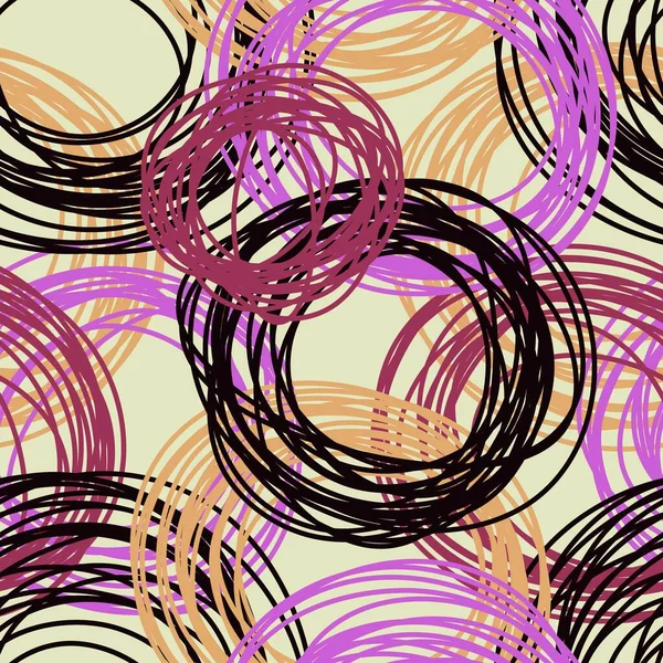 Cartoon Geometrische Ovale Nahtlose Tupfen Kreismuster Zum Einwickeln Von Papier — Stockfoto