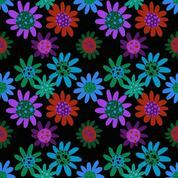 Αφηρημένη Floral Χωρίς Ραφή Μοτίβο Ρίγες Λουλουδιών Για Χαρτί Περιτυλίγματος — Φωτογραφία Αρχείου