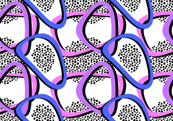 Cartoon Geometric Oval Seamless Polka Dots Circle Pattern Wrapping Paper — Stock Photo, Image