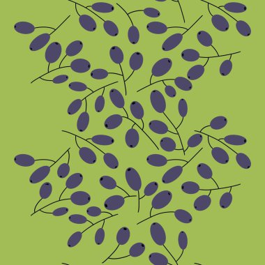 Kağıt, kumaş, çarşaf, çocuk giysisi baskısı, bahar ambalajı ve mutfak tekstili için meyvesiz böğürtlen ve dal deseni. Yüksek kaliteli illüstrasyon