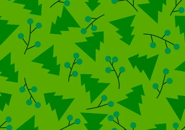 Зимняя Елка Бесшовные Ягодные Ветви Узор Упаковки Бумаги Тканей Постельного — стоковое фото