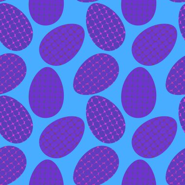 Easter eggs seamless spring pattern for kids clothes print and accessories and notebooks and wrapping paper and fabrics and kitchen. High quality illustration