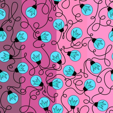 Kış aydınlatması pürüzsüz ampuller çizgi film kar taneleri desenleri ambalajlar, kumaşlar, çarşaflar Noel ambalajları, Noel hediye paketleri ve çocuk giysileri baskısı. Yüksek kaliteli illüstrasyon