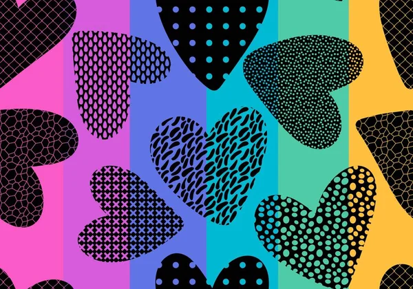 Valentines hearts seamless cartoon pattern for wrapping paper and kids clothes print and fabrics and accessories and linens and textiles. High quality illustration