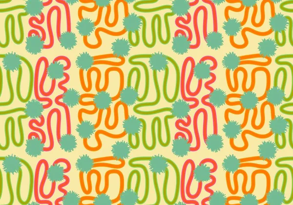 Cartoon ribbons seamless fluffy objects and stickers pattern for wrapping paper and fabrics fabrics linens and packaging and kids clothes print and swimsuit textiles. High quality illustration