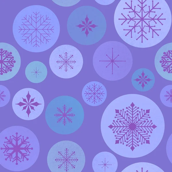 Padrão Flocos Neve Noel Sem Costura Inverno Para Tecidos Papel — Fotografia de Stock