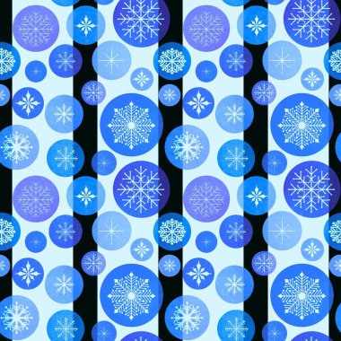 Kış kusursuz Noel kar taneleri kumaşlar, ambalaj kağıtları, kıyafet baskısı, çocuklar, Noel hediyeleri ve yeni yıl aksesuarları için desen. Yüksek kaliteli illüstrasyon