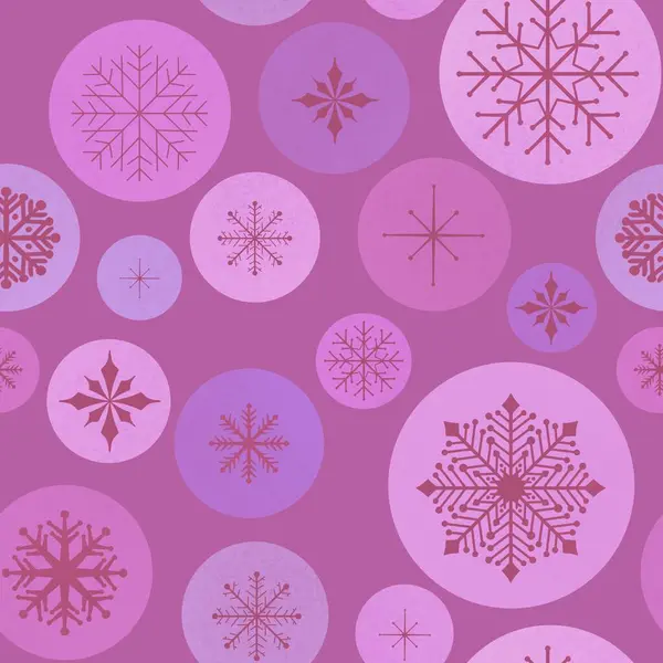 布や包装紙や服の印刷や子供やクリスマスプレゼントや新年のアクセサリーのための冬のシームレスノエル雪片パターン 高品質のイラスト — ストック写真