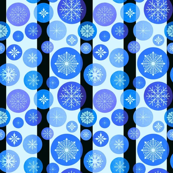 Zimní Bezešvé Noel Sněhové Vločky Vzor Pro Tkaniny Balicí Papír — Stock fotografie
