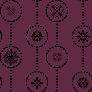 Kağıt, kumaş, çarşaf, çocuk giysisi baskısı, Noel paketi ve Noel hediye kutusu için kusursuz kar taneleri deseni. Yüksek kaliteli illüstrasyon