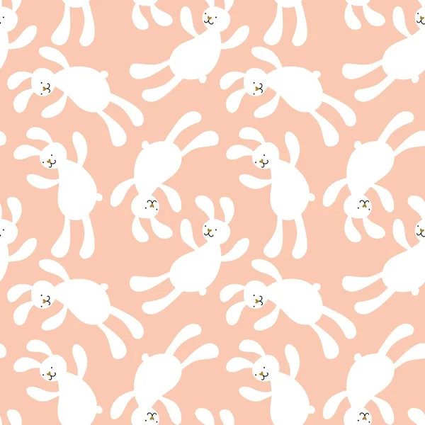 Cartoon rabbit seamless bunnies toys pattern for wrapping paper and fabrics and linens and kids clothes print and birthday packaging and gift box . High quality illustration