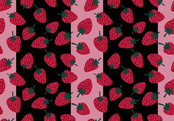 Patrón Fresa Sin Costuras Frutas Verano Dibujos Animados Para Papel —  Fotos de Stock