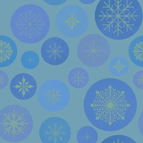 Зимовий Безшовний Візерунок Сніжинок Noel Тканин Обгорткового Паперу Друку Одягу — стокове фото
