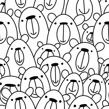 Çizgi filmlerdeki oyuncaklar kusursuz pofuduk ayı desenleri kağıt, kumaş, çocuk giysisi baskıları, aksesuarlar, anaokulu ve çarşaflar için. Yüksek kaliteli illüstrasyon