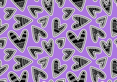 Sevgililer Günü karikatür desenleri ambalaj kâğıdı ve çocuk giysileri, kumaşlar, aksesuarlar, çarşaflar ve tekstil. Yüksek kaliteli illüstrasyon