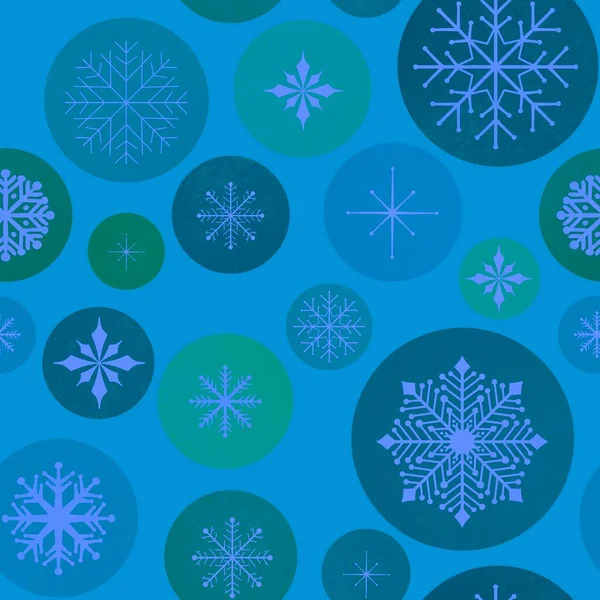 Winter Naadloze Noel Sneeuwvlokken Patroon Voor Stoffen Inpakpapier Kleding Print — Stockfoto