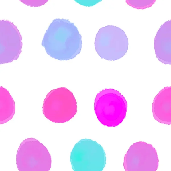 Abstract Circle Seamless Watercolor Paint Polka Dots Pattern Wrapping Paper — Stock Photo, Image