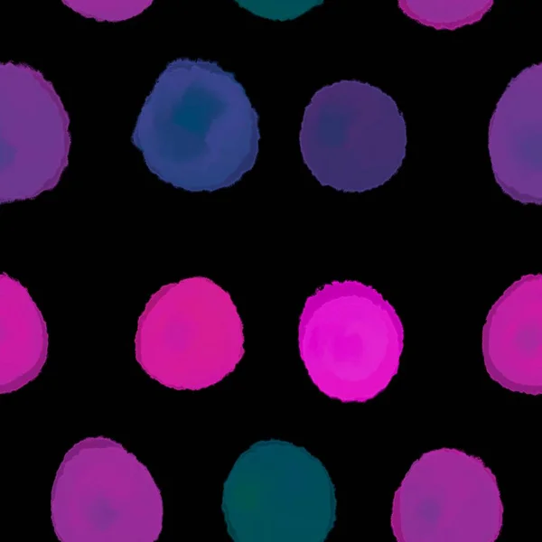 Abstracte Cirkel Naadloze Aquarelverf Polka Stippen Patroon Voor Het Inpakken — Stockfoto