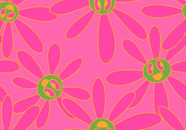 Abstraktes Florales Nahtloses Blütenstreifenmuster Zum Einwickeln Von Papier Und Bettwäsche — Stockfoto