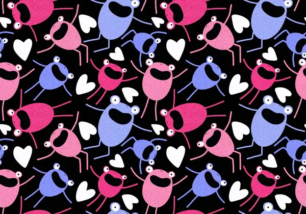 Cartoon animals seamless frogs pattern for wrapping paper and kids clothes print and fabrics and linens and festive packaging. High quality illustration