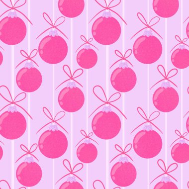 Noel ağacı topları, dikişsiz camlar, kumaşlar, çarşaflar, çocuk giysileri baskıları, Noel ambalajları ve yeni yıl tekstil ürünleri için parıltılı oyuncaklar. Yüksek kaliteli illüstrasyon