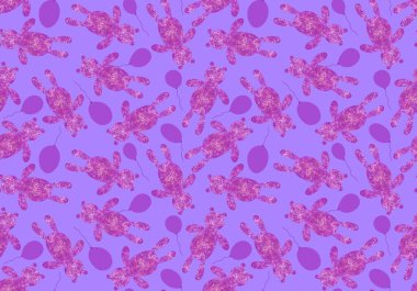 Çizgi filmlerdeki oyuncaklar kusursuz pofuduk ayı desenleri kağıt, kumaş, çocuk giysisi baskıları, aksesuarlar, anaokulu ve çarşaflar için. Yüksek kaliteli illüstrasyon