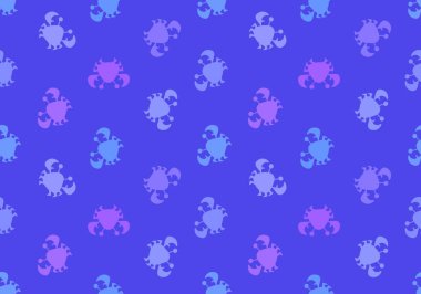 Çizgi filmlerdeki siluet hayvanlar kağıt paketlemek için kusursuz yengeç desenleri ve çocuk giysileri baskılar, kumaşlar ve çarşaflar ve şenlikli ambalajlar ve mayo tekstili. Yüksek kaliteli illüstrasyon