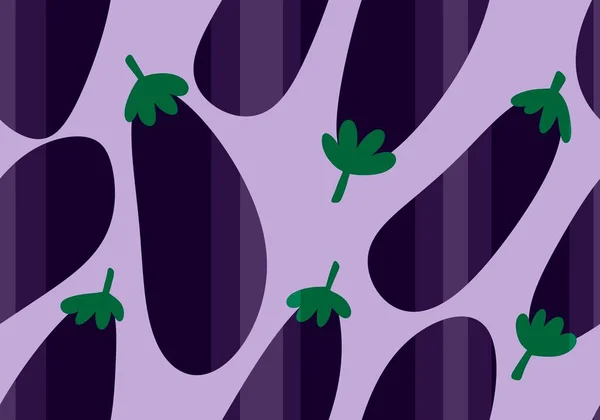 Cartoon vegetable seamless eggplant pattern for wrapping paper and kids clothes print and fabrics and linens and kitchen textiles. High quality illustration