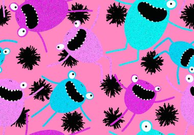 Çizgi filmlerdeki kusursuz kurbağa desenli ambalaj kağıtları çocuk giysileri, kumaşlar, çarşaflar ve şenlikli ambalajlar. Yüksek kaliteli illüstrasyon