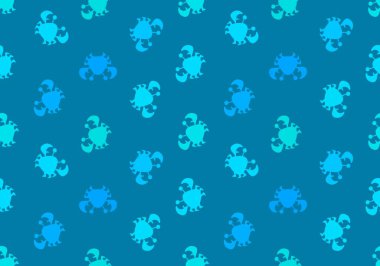 Çizgi filmlerdeki siluet hayvanlar kağıt paketlemek için kusursuz yengeç desenleri ve çocuk giysileri baskılar, kumaşlar ve çarşaflar ve şenlikli ambalajlar ve mayo tekstili. Yüksek kaliteli illüstrasyon