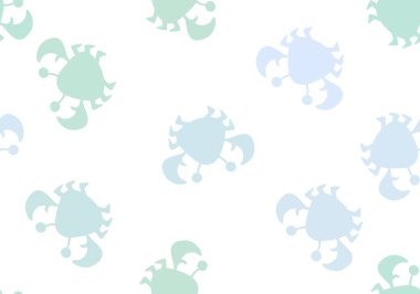 Çizgi filmlerdeki siluet hayvanlar kağıt paketlemek için kusursuz yengeç desenleri ve çocuk giysileri baskılar, kumaşlar ve çarşaflar ve şenlikli ambalajlar ve mayo tekstili. Yüksek kaliteli illüstrasyon