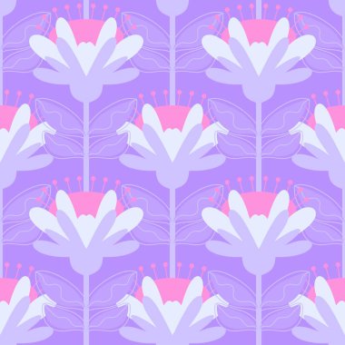 Kumaşlar, tekstil, ambalajlar, hediyeler, kartlar, çarşaflar ve çocuklar için çiçeksiz çiçek deseni. Yüksek kalite fotoğraf