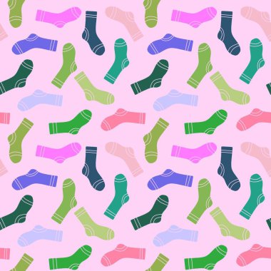 Kalın giysiler çorap desenli ambalaj kağıtları ve çocuk giysileri desenli kumaşlar, kumaşlar, çarşaflar, şenlikli ambalajlar ve moda tekstil ürünleri. Yüksek kaliteli illüstrasyon