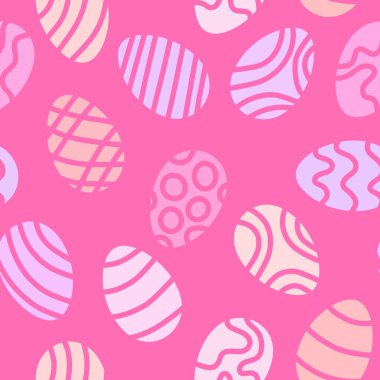 Easter eggs seamless spring pattern for kids clothes print and accessories and notebooks and wrapping paper and fabrics and kitchen. High quality illustration