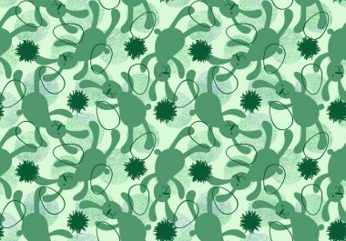 Çizgi filmlerdeki hayvanlar paskalya yumurtası ve tavşan desenli ambalaj kağıtları ve çocuk giysileri, kumaşlar, çarşaflar ve şenlikli ambalajlar. Yüksek kaliteli illüstrasyon