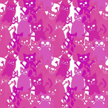 Cadılar bayramı hayvanları, paketsiz oyuncak kedi desenleri, çocuk giysileri, kumaşlar, çarşaflar, şenlikli ambalajlar ve anaokulu tekstil ürünleri. Yüksek kaliteli illüstrasyon