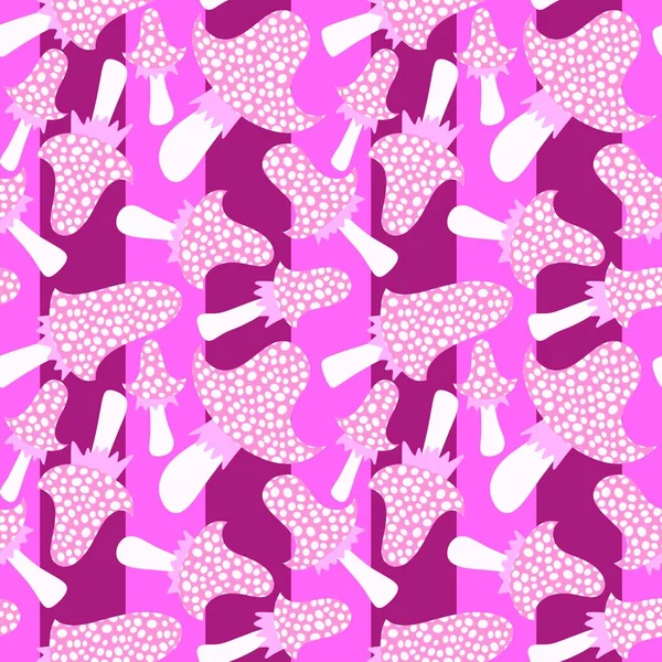Cartoon autumn amanita seamless mushrooms pattern for Halloween wrapping paper and kids accessories and clothes print and study notebooks and fabrics. High quality illustration