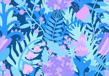 Kumaşlar, tekstil, ambalajlar, hediyeler, kartlar, çarşaflar ve çocuklar için çiçeksiz çiçek deseni. Yüksek kalite fotoğraf