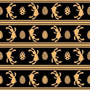 Easter rabbit seamless bunnies pattern for wrapping paper and kids clothes print and fabrics and linens and kitchen textiles and festive packaging. High quality illustration