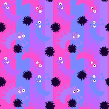 Cartoon bugs seamless caterpillars pattern for wrapping paper and kids clothes print and fabrics and accessories and linens and festive packaging. High quality illustration