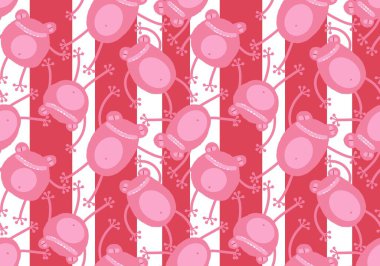 Cartoon animals seamless funny frogs pattern for wrapping paper and kids clothes print and fabrics and linens and festive packaging. High quality illustration