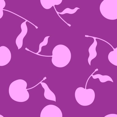Cartoon fruit berries seamless cherry pattern for wrapping paper and fabrics and linens and kids clothes print and festive packaging. High quality illustration