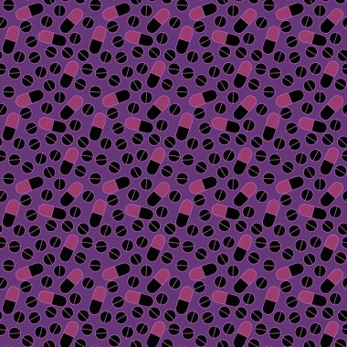 Cartoon medicine seamless pills pattern for wrapping paper and clothes print and fabrics and linens and pharmacy. High quality illustration