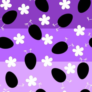 Easter cartoon eggs with legs seamless pattern for wrapping paper and kids clothes print and fabrics and linens and kitchen textiles. High quality illustration