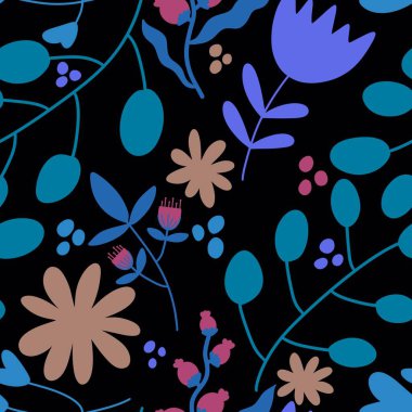 Kumaşlar, tekstil, ambalajlar, hediyeler, kartlar, çarşaflar ve çocuklar için çiçeksiz çiçek deseni. Yüksek kalite fotoğraf