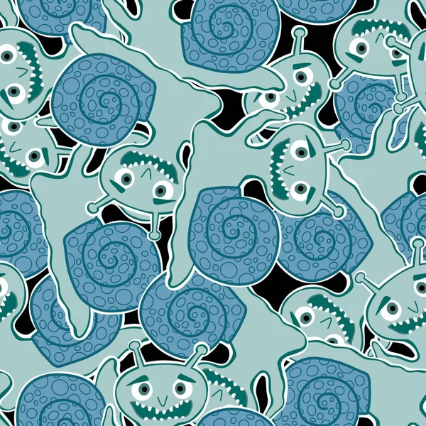 Cartoon animals seamless cute snails pattern for kids clothes print and wrapping paper and fabrics and linens and kindergarten. High quality illustration