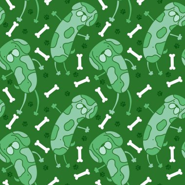 Cartoon animals seamless dogs pattern for wrapping paper and kids clothes print and fabrics and linens and festive packaging. Kindergarten textiles. 