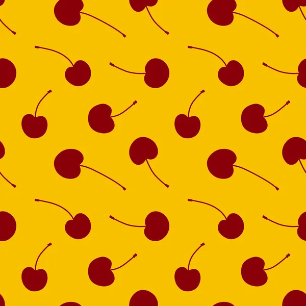 Cartoon fruit berries seamless cherry pattern for wrapping paper and fabrics and linens and kids clothes print and festive packaging. High quality illustration