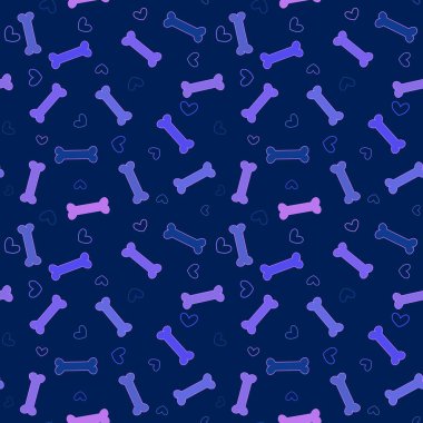 Cartoon animals seamless bones and dog pattern for wrapping paper and fabrics and linens and kids clothes print and shops packaging. High quality illustration